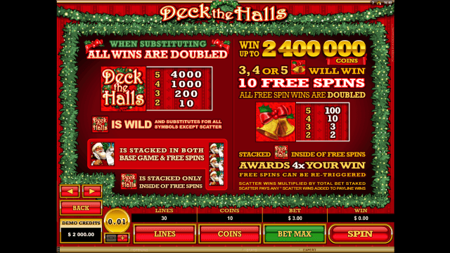 Игровой интерфейс Deck The Halls 2